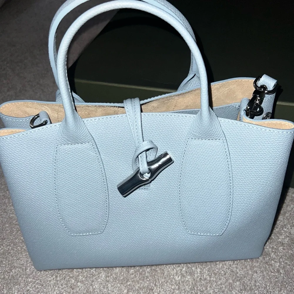 Longchamp Roseau Essential Medium Leather Tote - Picture 12 of 12
